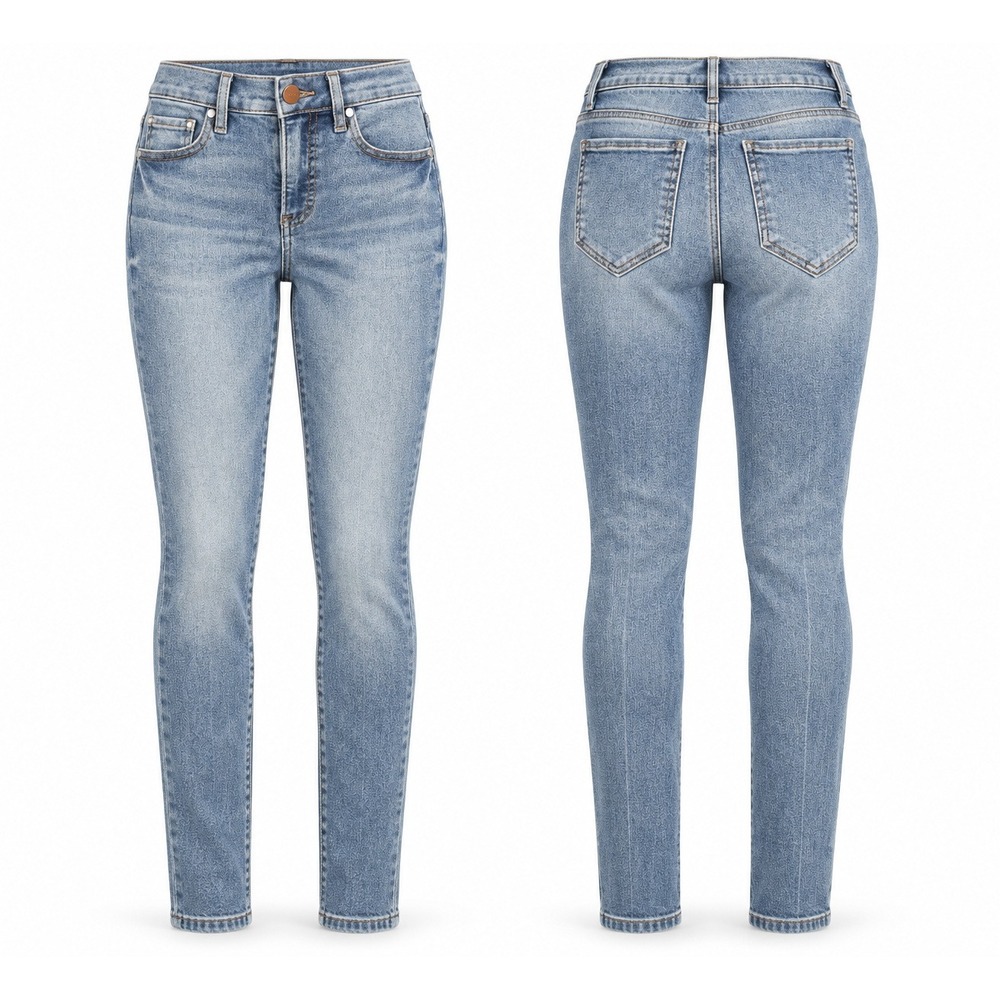 Express Skyscraper Mid Rise Women's Jeans Size 24 Long 33" Light Wash Skinny